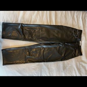 Abercrombie Faux Leather Pants- curve love,ankle straight, ultra high rise